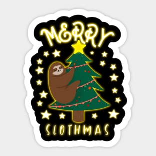 Merry Slothmas Sticker